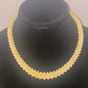 Vintage 925 Silver Pearl Necklace